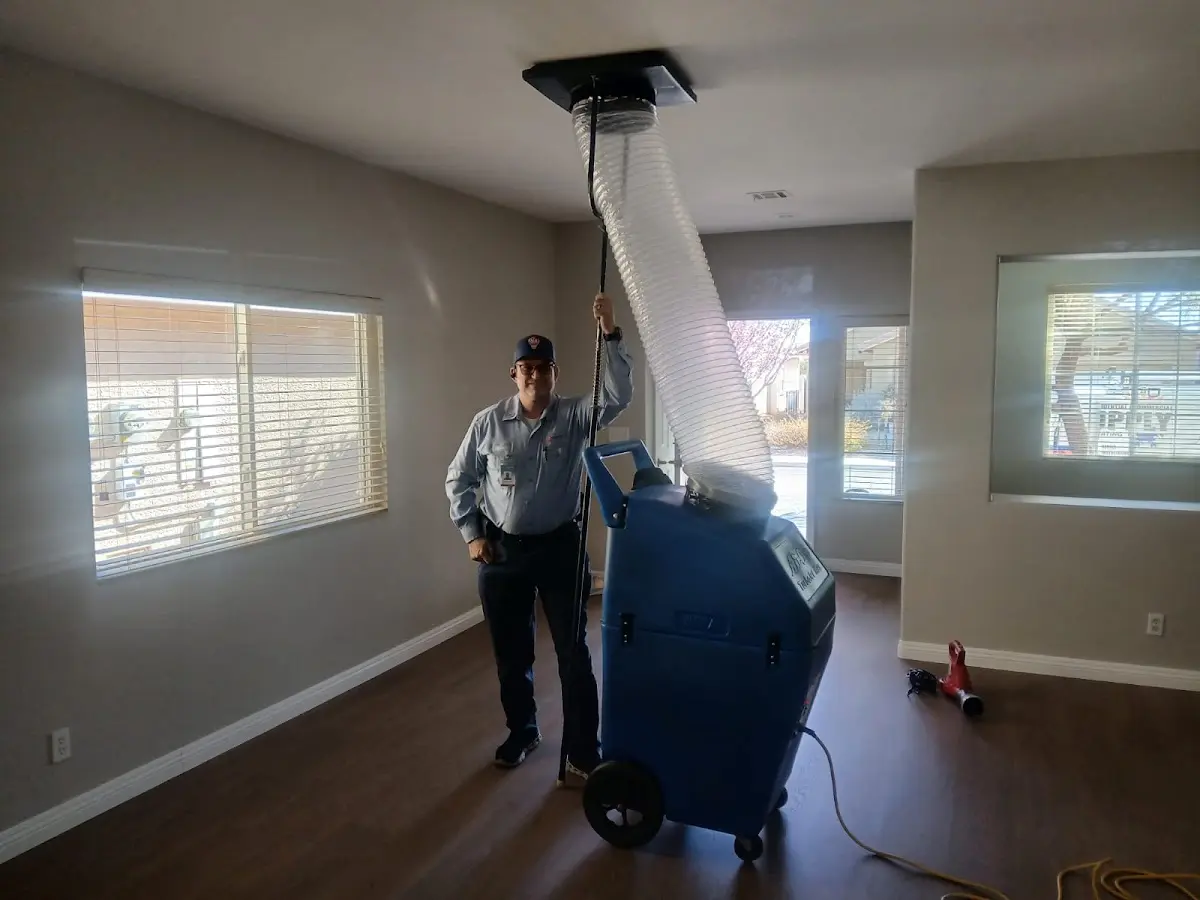 Professional Dryer Vent Cleaning work inside a Stow home